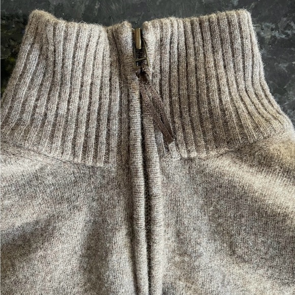 Vintage J. Crew 100% Lambs Wool Sweater Quarter Zip Sweater Nordic Fair Isle - Picture 4 of 11